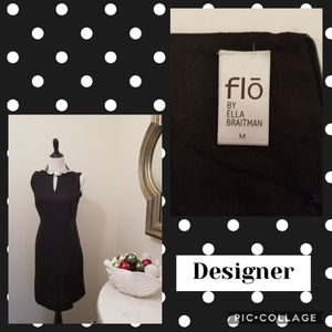 Black Linen Sheath Dress Flo by Ella Braitman